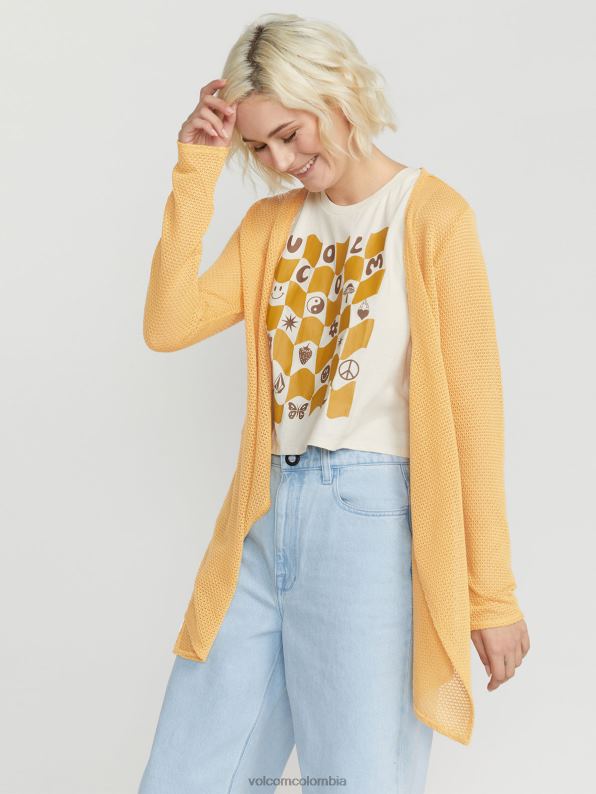 ir ir abrigo suéter polvo de oro Z44ZX863 ropa mujer