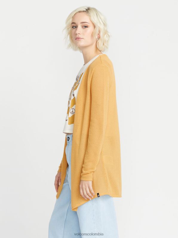 ir ir abrigo suéter polvo de oro Z44ZX863 ropa mujer