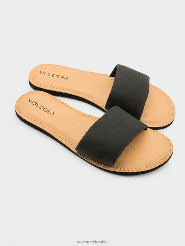 sandalias sencillas negro Z44ZX1000 calzado mujer