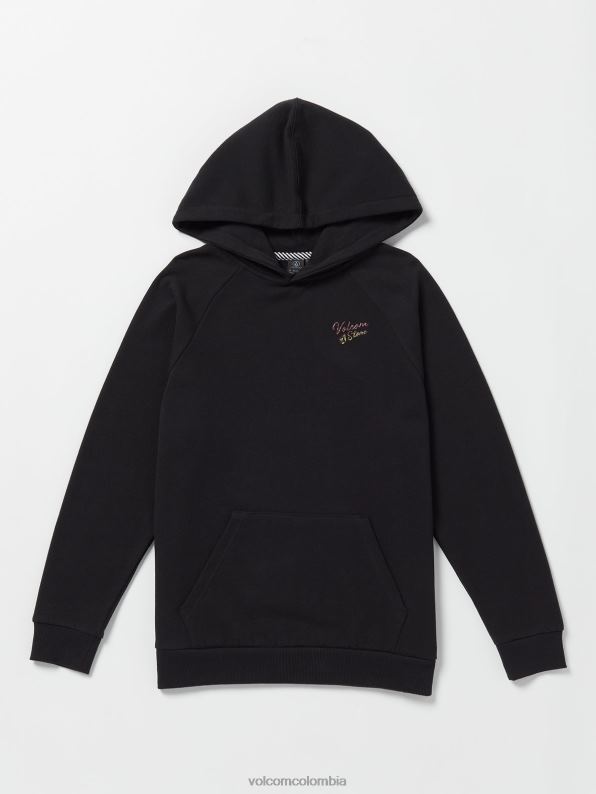 sudadera con capucha de novio verdaderamente feliz negro Z44ZX1336 ropa chicas