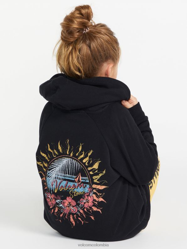 sudadera con capucha de novio verdaderamente feliz negro Z44ZX1336 ropa chicas