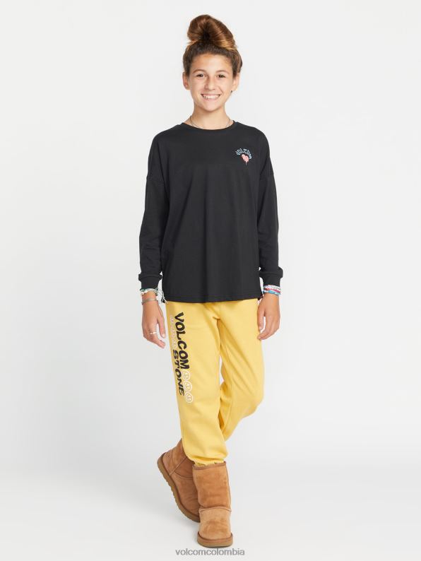 camiseta de manga larga de dobles de werkin negro Z44ZX1327 ropa chicas