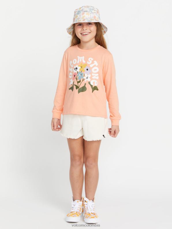 camiseta de manga larga hecha de stoke coral Z44ZX1330 ropa chicas