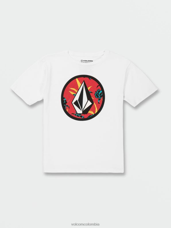 camiseta de manga corta con piedra circular combo blanco Z44ZX1144 ropa Niños