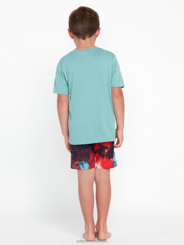 playera de manga corta Wave Wild cali azul brezo Z44ZX1132 ropa Niños