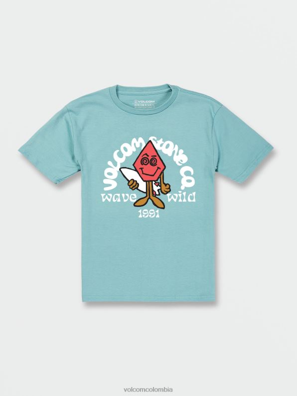 playera de manga corta Wave Wild cali azul brezo Z44ZX1132 ropa Niños