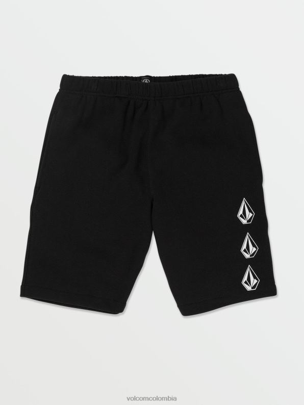 shorts de polar con piedra icónica negro Z44ZX1225 ropa Niños