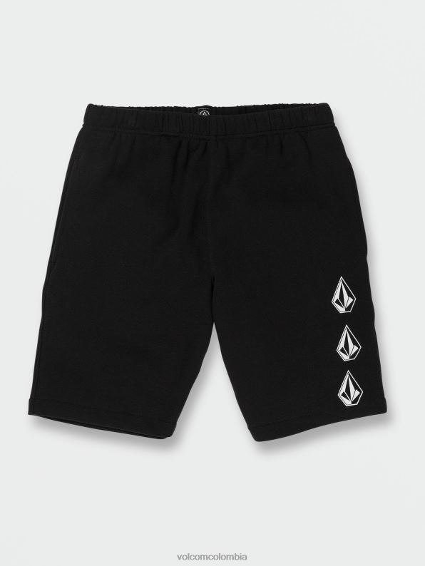 shorts de polar con piedra icónica negro Z44ZX1225 ropa Niños