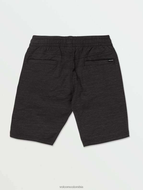 shorts híbridos con cintura elástica y bajo pedrería negro Z44ZX1211 ropa Niños