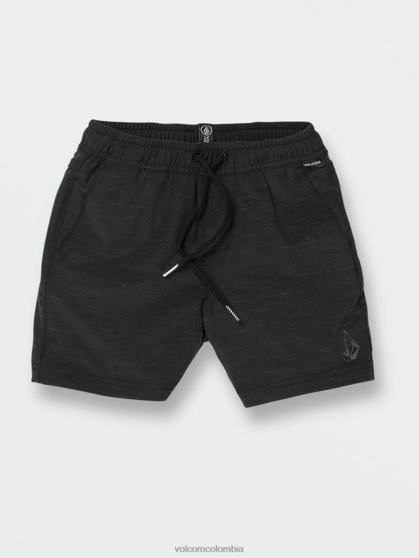 shorts híbridos con cintura elástica y bajo pedrería negro Z44ZX1216 ropa Niños