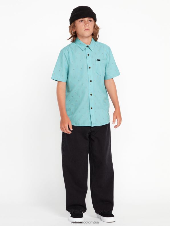 pantalones de mezclilla ondulados negro Z44ZX1279 ropa Niños