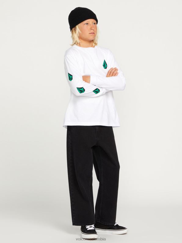 pantalones de mezclilla ondulados negro Z44ZX1279 ropa Niños